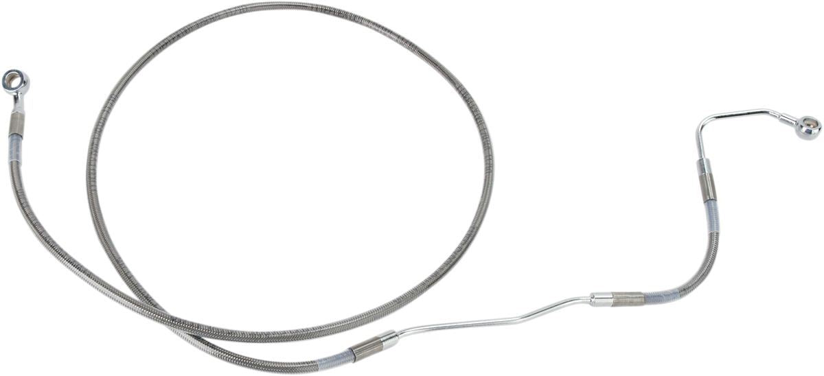 Drag Specialties Front Upper Brake Line Stainless Steel Extended 4" - Part #17412928 - Hogparts UK