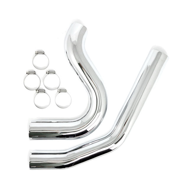 Paughco, Heat Shield Set. Chrome for 86-11 Softail