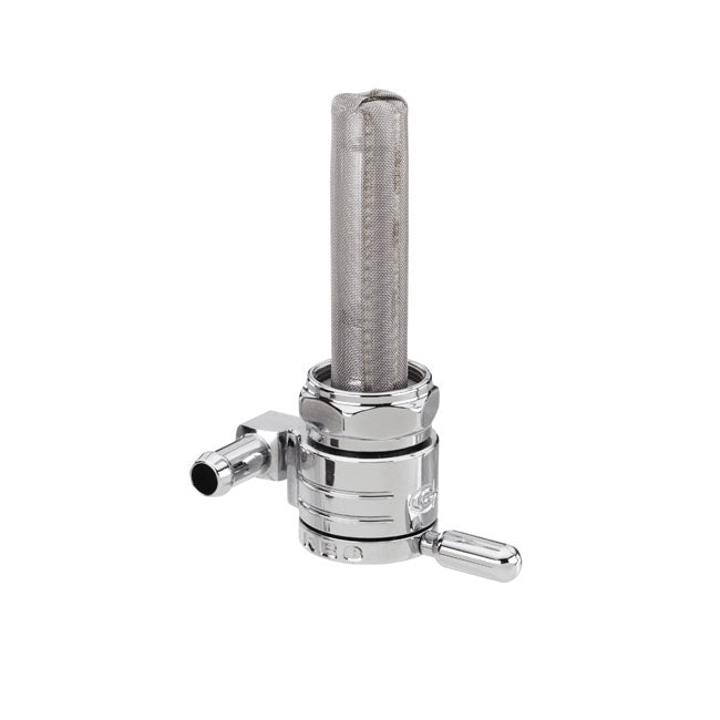 Golan, Click-Slick Petcock 22mm With Nut. Chrome for 75-06 Big Twin, XL (Excl. Inj. Models); Customs With 75-Up Style Threaded Tanks