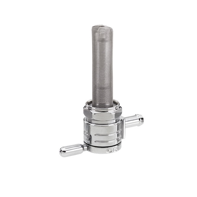 Golan, Click-Slick Petcock 22mm With Nut. Chrome for 75-06 Big Twin, XL (Excl. Inj. Models); Customs With 75-Up Style Threaded Tanks