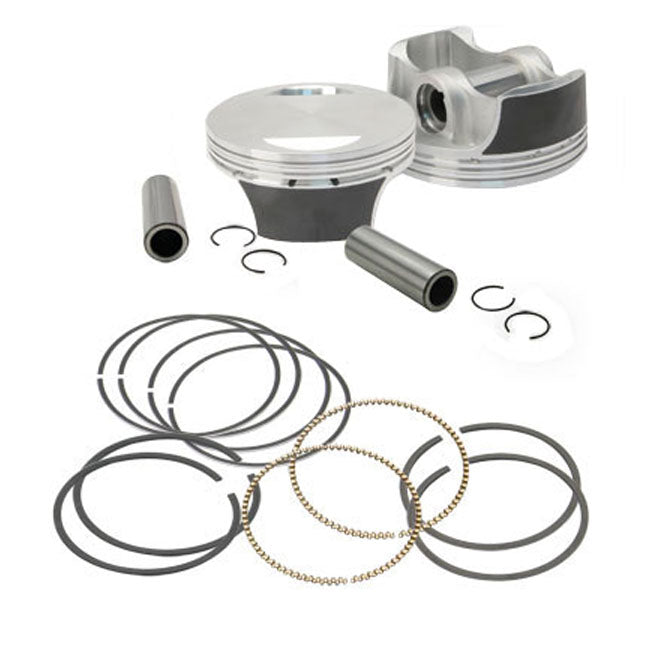 S&S, 3.927" Bore Forged Piston & Ring Kit. Std. for 06-17 96" Dyna; 07-17 96" Softail; 07-16 96" Touring . With 106" Big Bore Conversion Kit