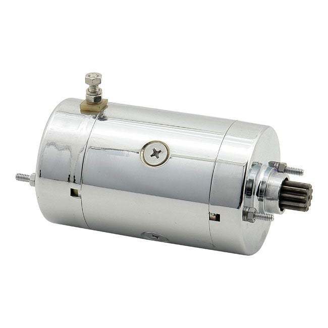 Accel, Ultra Tork Starter Motor, 0.8Kw. Chrome for 74-88 Big Twin; 1974 XLH