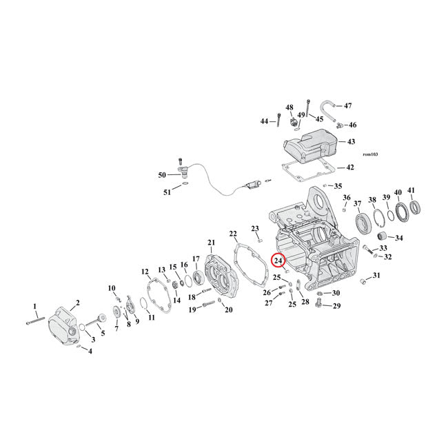 Roll Pin, Transmission for 99-06 TCa/B (Excl. 2006 Dyna)