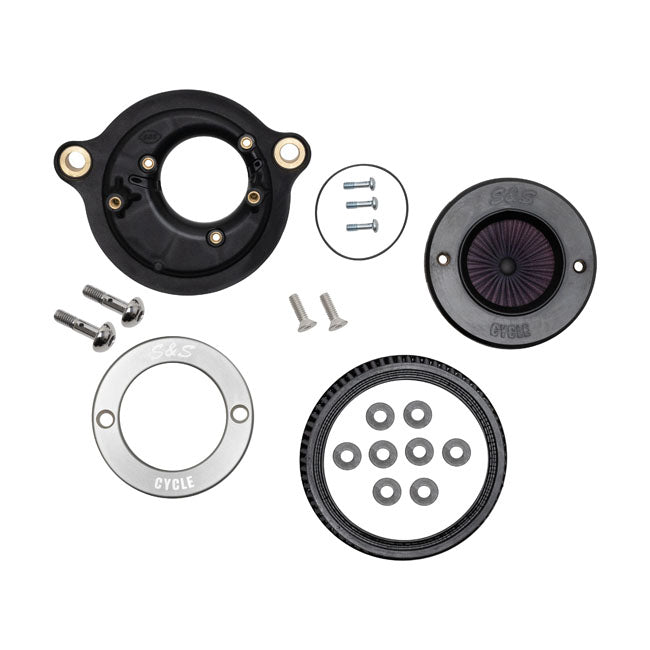 S&S, 'Air Stinger Stealth' Air Cleaner Kit. Alu Trim Ring for 18-20 Softail; 17-20 Touring; 17-20 Trikes