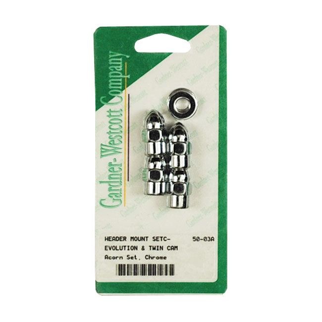 Gardner-Westcott, Acorn Nut Exhaust Mount Kit for 84-20 Big Twin; 86-20 XL; 08-12XR1200; 87-10Buell Xb