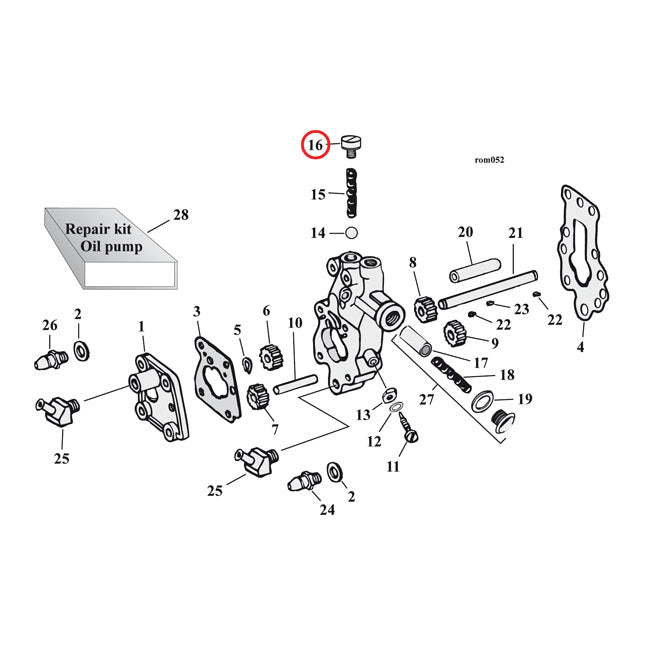Plug Allen, Oil Pump Check Valve for 36-80 Big Twin