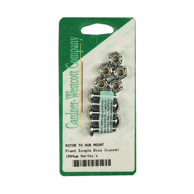 Brake Rotor Bolt Kit, Chrome Button for 84-20 Big Twin; 84-20 XL