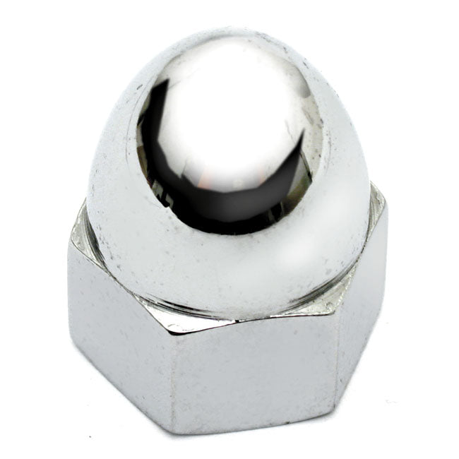 5/8-18 Acorn Nut Chr. for 73-07 Big Twin, XL (Rear Axle); 2007 FXSTD Rear Axle Nut