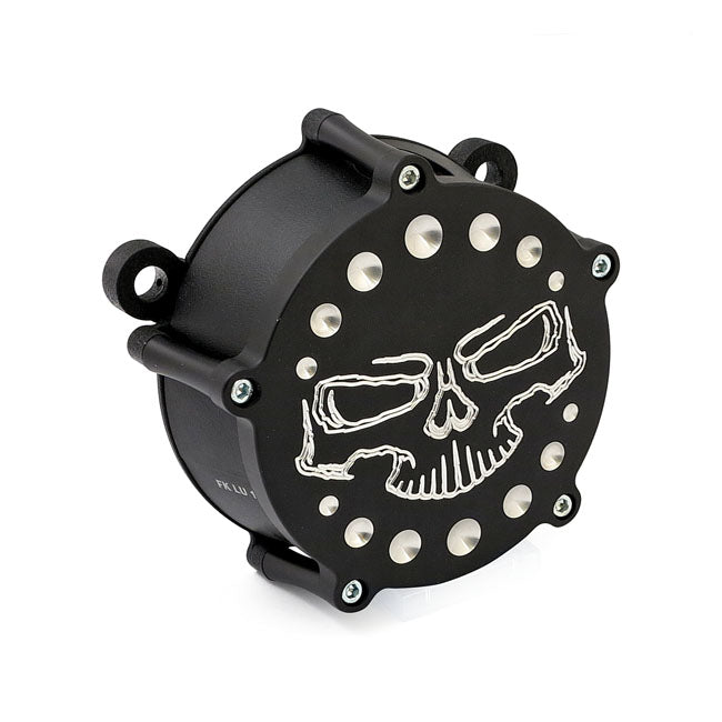 Thriller Air cleaner, Black for Cv Carb: 93-06Big Twin; Delphi Inj.: 01-15Softail; 04-17 Dyna (Excl. 16-17 FXdls); 02-07Flt/Touring