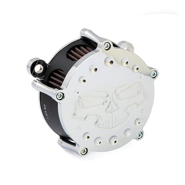Thriller Air cleaner, Chrome for Cv Carb: 93-06Big Twin; Delphi Inj.: 01-15Softail; 04-17 Dyna (Excl. 16-17 FXdls); 02-07Flt/Touring