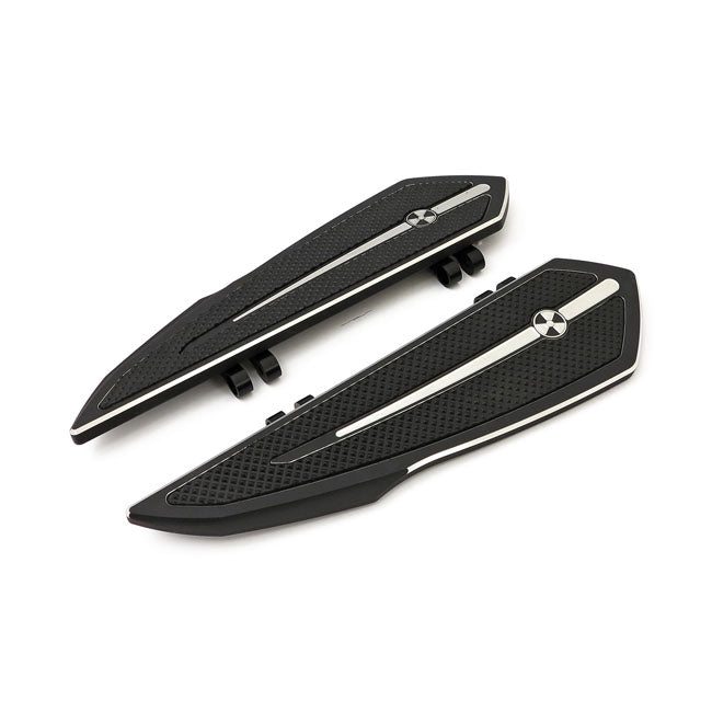 Kodlin, Atomik Floorboards. Black for 86-17FL Softail; 12-16Dyna FLD Switchback; 83-20 Flt/Touring, Trikes