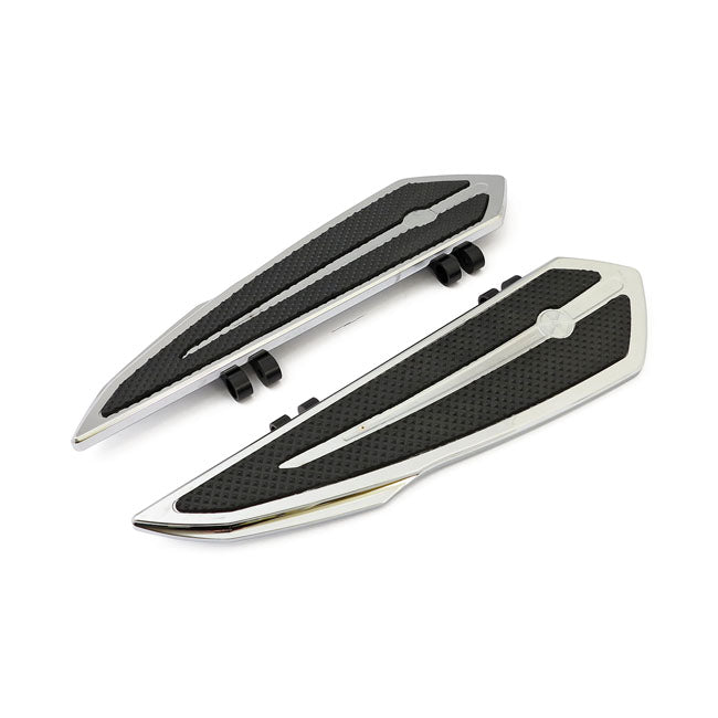 Kodlin, Atomik Floorboards. Chrome for 86-17FL Softail; 12-16Dyna FLD Switchback; 83-20 Flt/Touring, Trikes