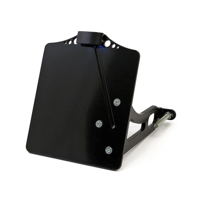 Side Mount License Plate Bracket Black for 84-07 Softail