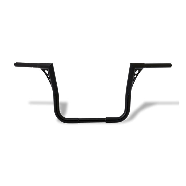 Bagger 1-1/4" Handlebar 12" High Black for 08-20 FLHT, FLHX (E-Throttle With Batwing Fairing)