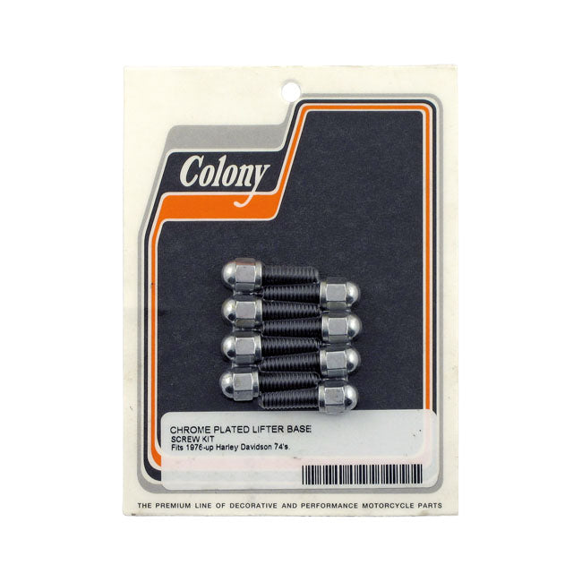 Colony, Tappet Block Mount Kit. Acorn, Chrome for L76-99 Big Twin(Excl. TC)