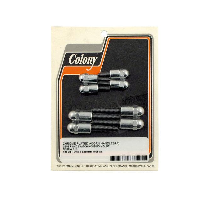 Colony, Tappet Block Mount Kit. Acorn, Chrome for 36-E76 Big Twin . With L76-84 Style Tappet Blocks