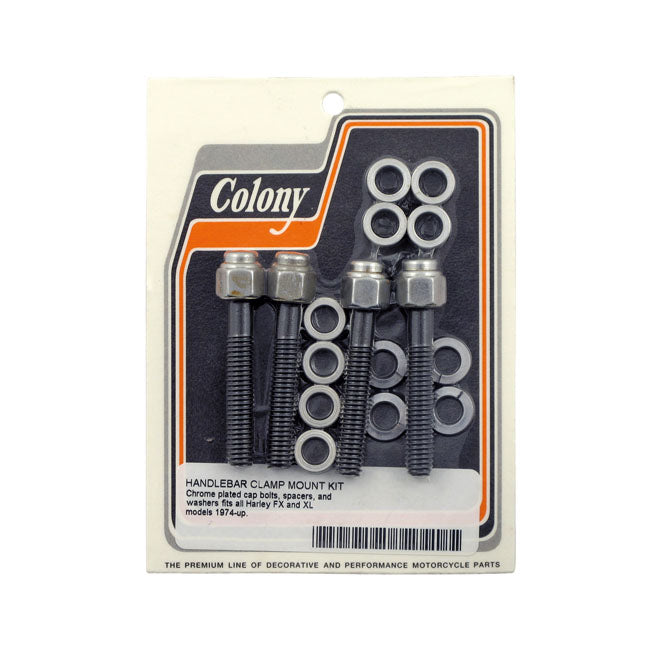 Colony H/B Top Clamp Mount Kit for 73-99 Big Twin, TC, XL (Excl. Flt)(Not For Models With Handlebar Mounted Instruments