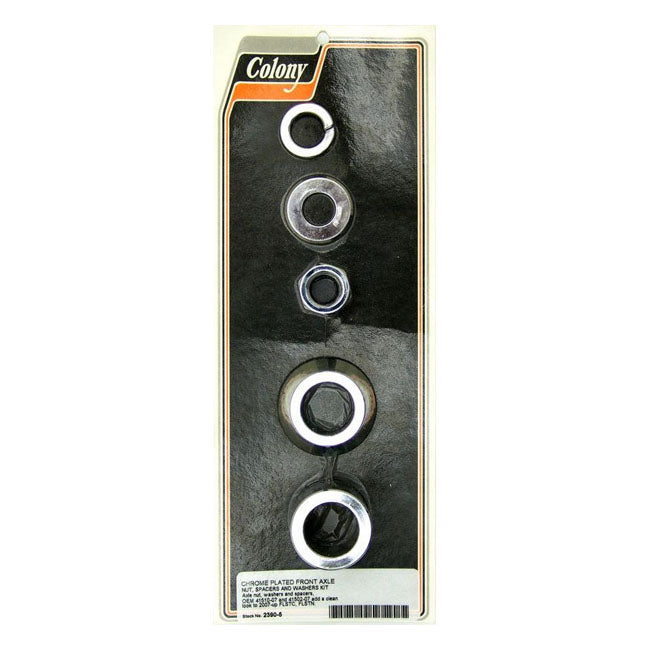 Colony Axle Spacer Kit Front, Smooth for 07-17 FLSTC/FLSTN