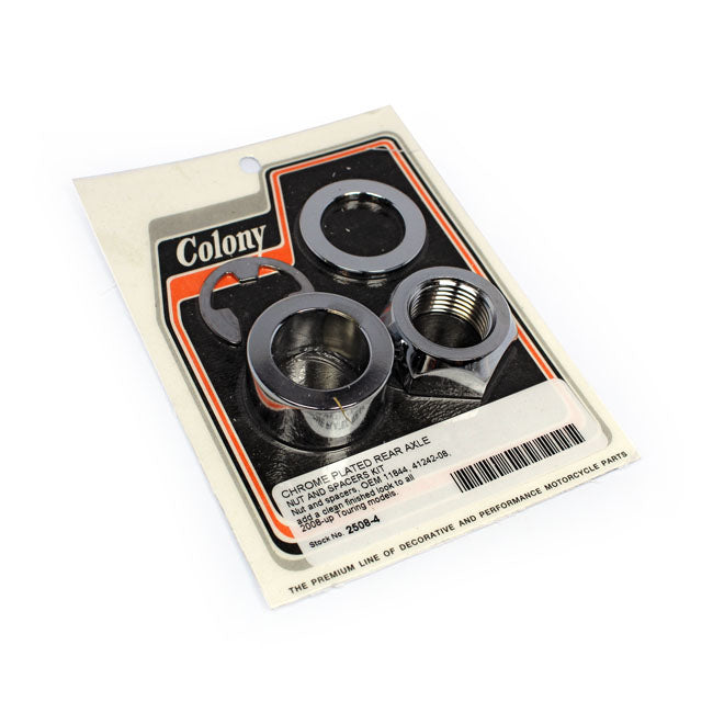 Colony Axle Spacer Kit Rear, Smooth for 08-17 Flt/Touring