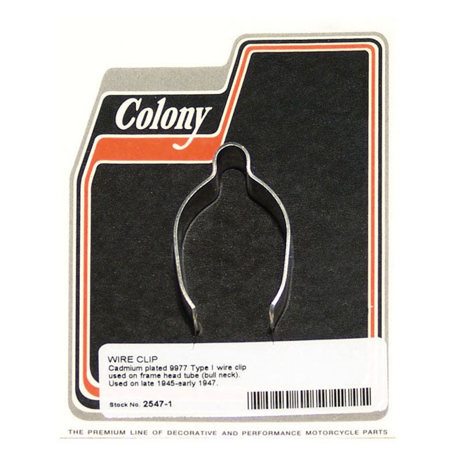 Colony, Wire Clip. Frame Head Tube for L45-E47 Big Twin