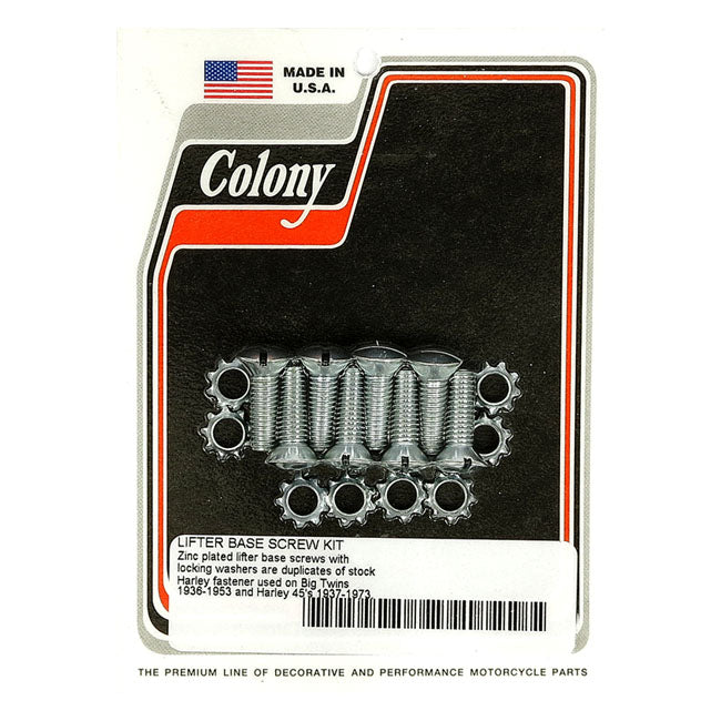 Colony, Tappet Block Mount Kit. Oem Style, Zinc for 36-E53 Big Twin; 37-73 45" Flathead