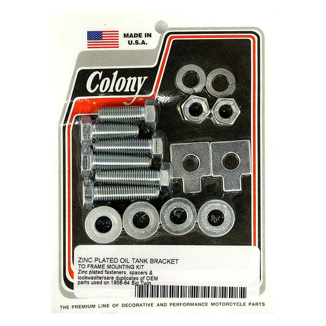 Colony Oil Tank Bracket-Frame Mount Kit for 58-64 Big Twin