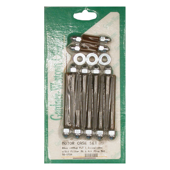 Crankcase Bolt Kit, Acorn for 99-17 Dyna; 99-16 Flt/Touring