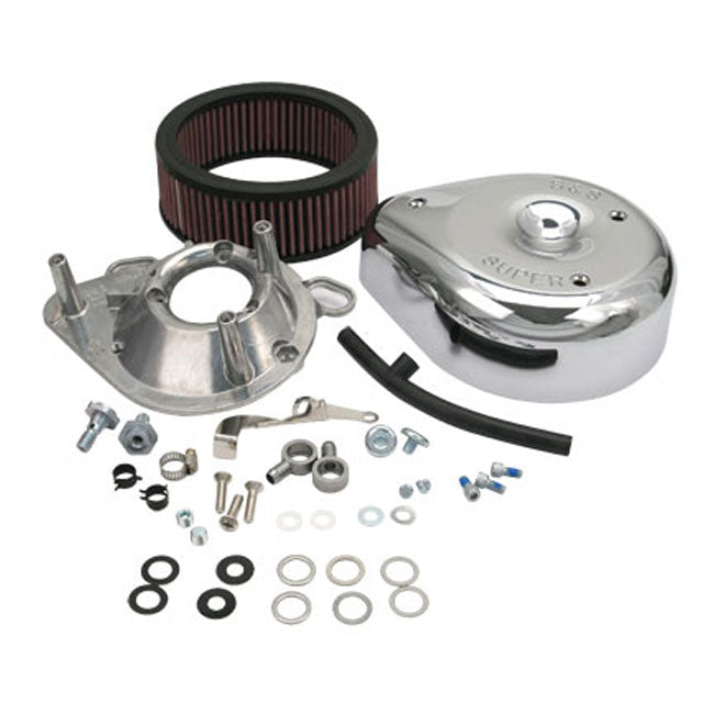S&S, Teardrop Air Cleaner Assembly for 99-17 Twin Cam . With S&S E/G Carb
