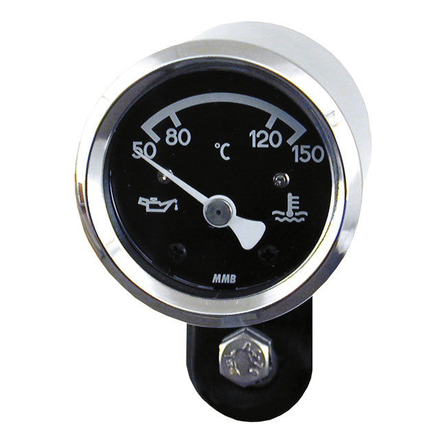 mmb 48mm Ultra Mini Oil Temperature Gauge Basic Chrome