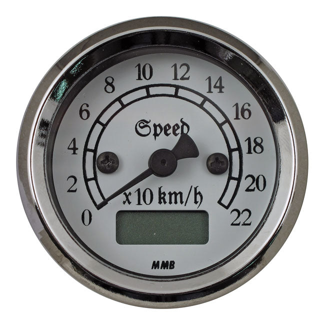 MMB 48mm Ultra Mini Electronic Speedo Classic Chrome