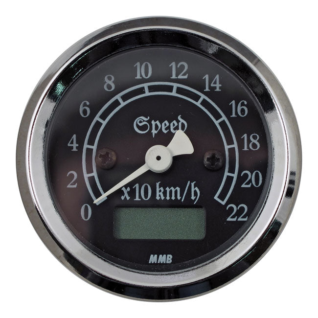 MMB 48mm Ultra Mini Electronic Speedo Classic Chrome