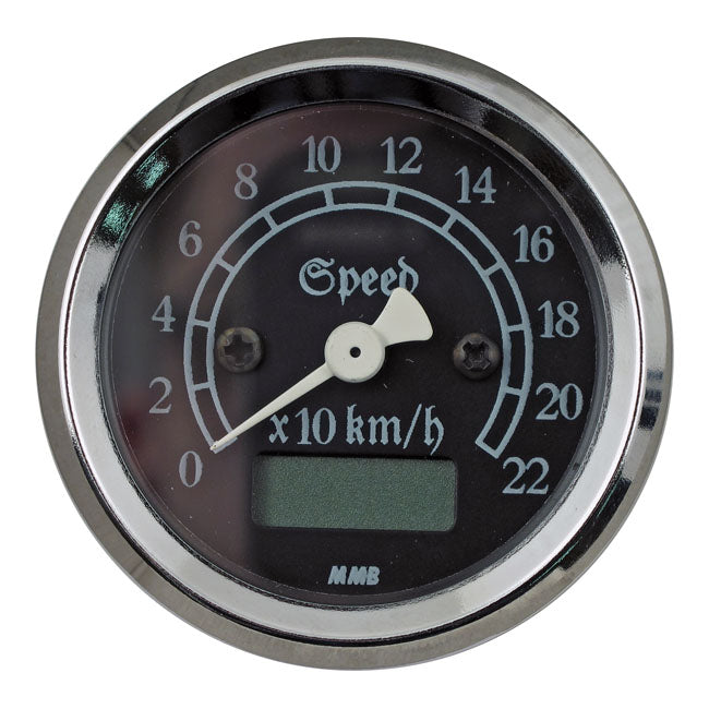 MMB 48mm Ultra Mini Electronic Speedo Classic Chrome