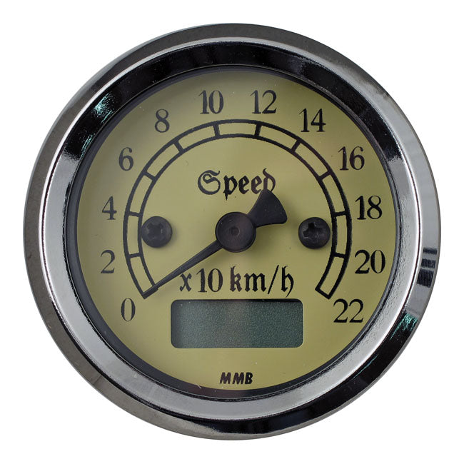 MMB 48mm Ultra Mini Electronic Speedo Classic Chrome