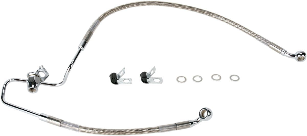 Drag Specialties Rear Brake Line Stainless Steel - Part #17410876 - Hogparts UK