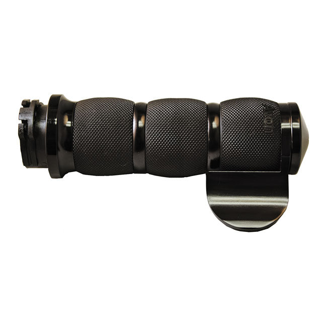 Avon Air Cushioned Grips, Black Anodized for 74-20 H-D With Single Or Dual Throttle Cables (Excl. Street)
