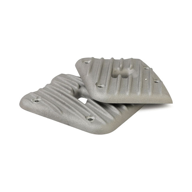EMD, Ribster Rocker Cover Set. Raw for 84-99 Evo Big Twin