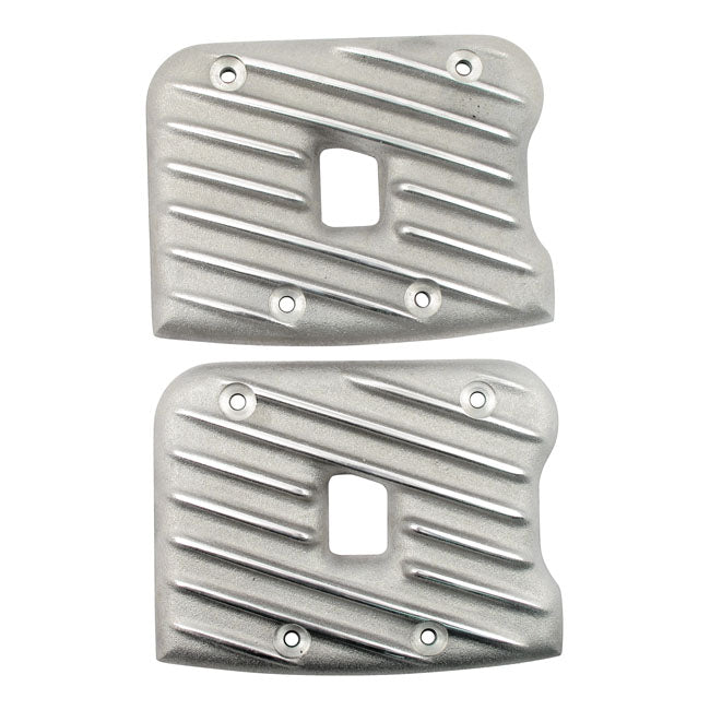 EMD, Ribster Rocker Cover Set. Semi-Polished for 84-99 Evo Big Twin