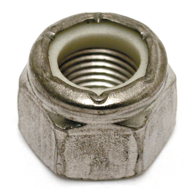 1/2-20 Locknut Stainless for 41-07 Big Twin, XL (Excl. L88-07 Springers And 73-84 FX, XL Narrow Glide)