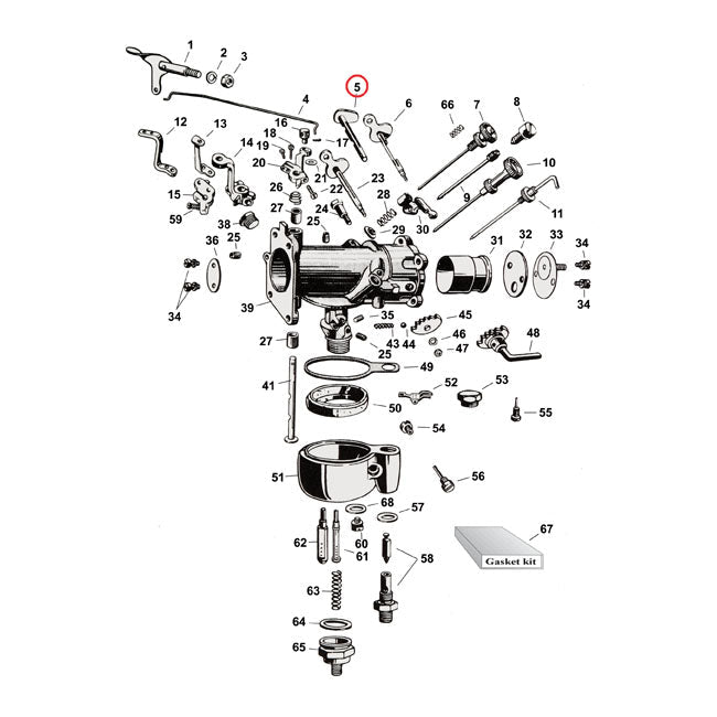 Air Intake Shaft, With Screws for 33-52 45" Sv; 53-54 Servi-Car; 33-48 74"/80" Sv