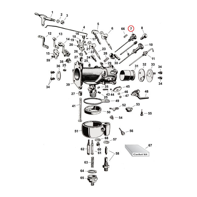Low Speed Needle Valve, Complete for 33-47 H-D With 1-1/4" Linkert Carbs