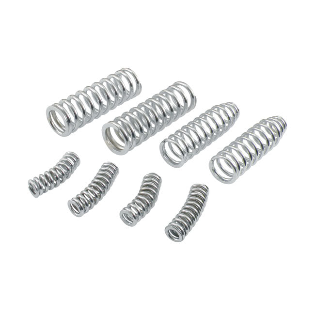 Fork Spring Set Outer/Inner 8 Pc, Chrome for 37-52 Wl, Wla; 46-48 Big Twin