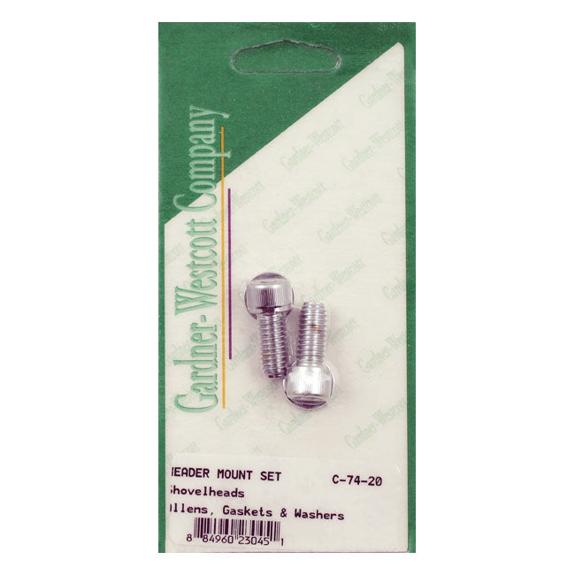 Gardner-Westcott, Exhaust Mount Kit. Chrome Allen for 66-84 Shovel