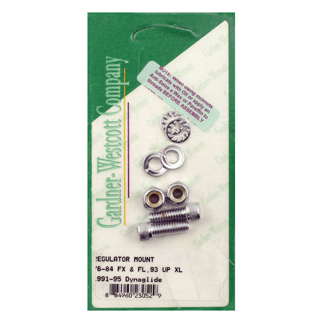 Gw Regulator Mount Kit for 76-84 Big Twin; 84-86 Softail; 91-95 Dyna; 79-81 XL & 93-04 XL
