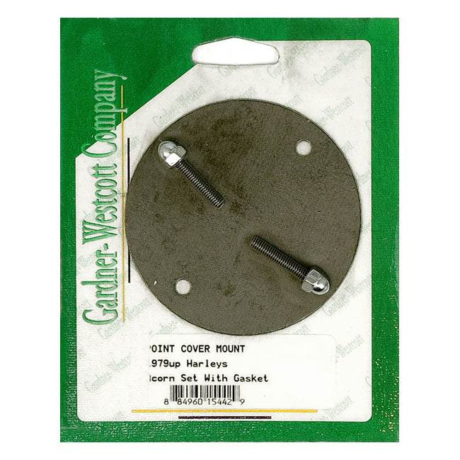 Gw, Point Cover Mount Kit. Chrome, Acorn for 79-99 Big Twin (Excl. Twin Cam); 79-03 XL
