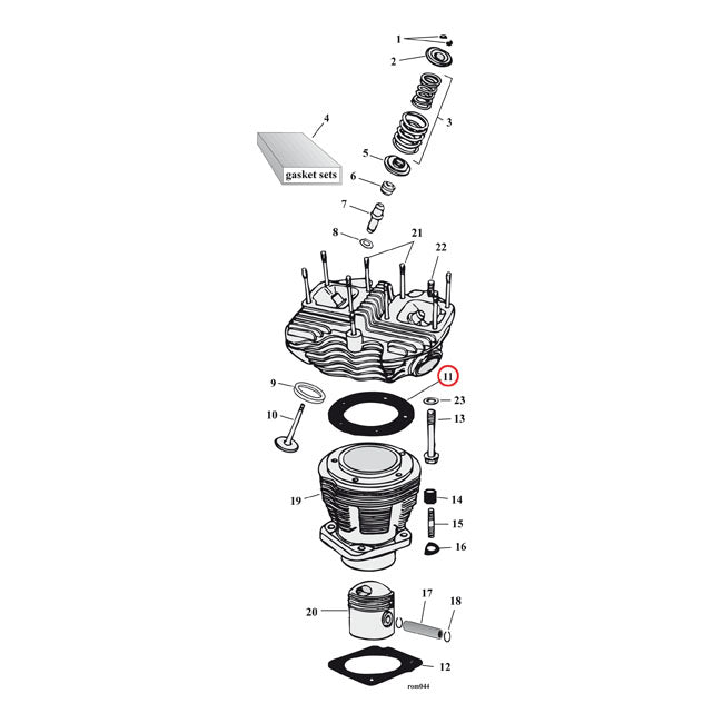 S&S Cyl. Head Gasket. Std Bore for 66-84 Shovel & S&S Sh & P-Series Engines