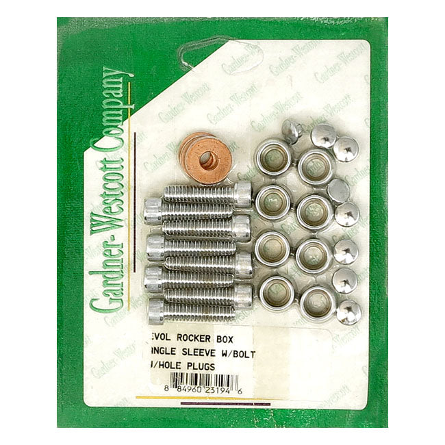 Gw, Rocker Box Top Bolt Kit. Allen, Polished Chrome for 84-99Evo Big Twin ; 86-20 XL