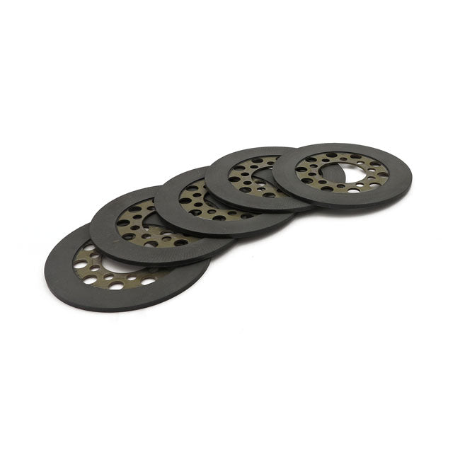 Trw Clutch Plate Set for 68-E84 Big Twin (5 Plates)