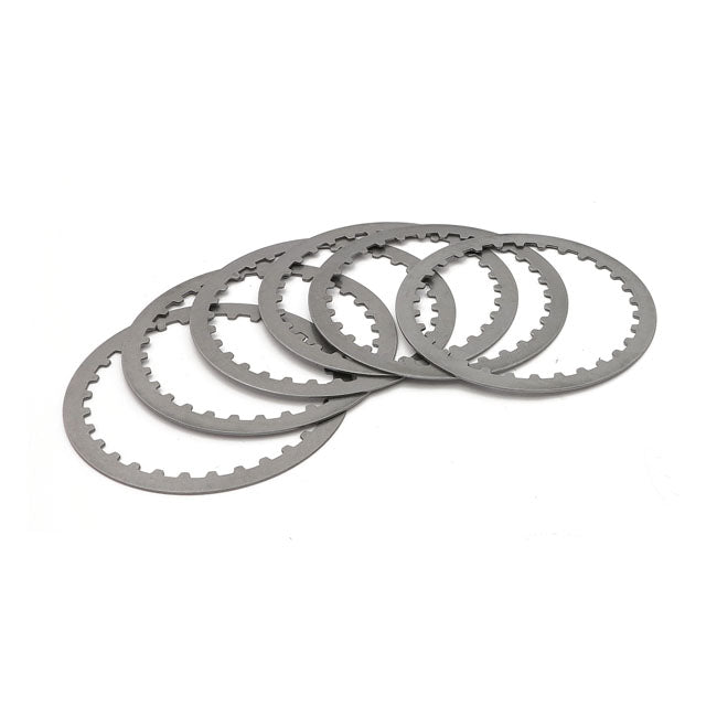 Trw Steel Drive Clutch Plate Set for 90-97Big Twin; 91-20 XL; 08-12XR1200 (6 Plates)
