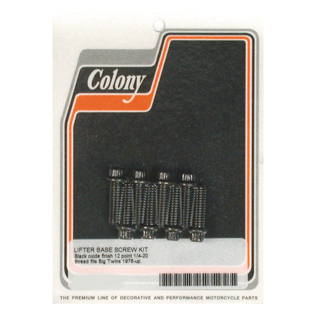 Colony, Tappet Block Mount Kit. Oem Style, Black for L76-84 Shovelhead; 84-99 Evo Big Twin