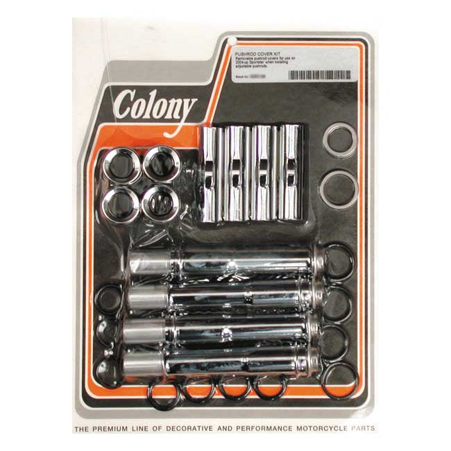 Colony, XL Multiple-Parts Pushrod Cover Conversion Kit for 04-20 XL; 08-12 XR1200. (With Oem One-Piece Or Custom Adjustable Pushrods)